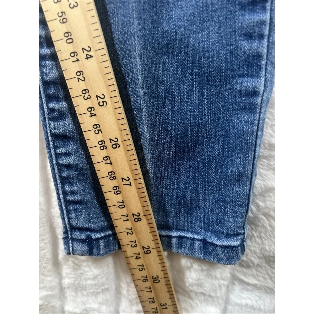 Democracy Jeans Womens 6 Blue Ab Technology Medium Wash Mid Rise Skinny‎ Stretch